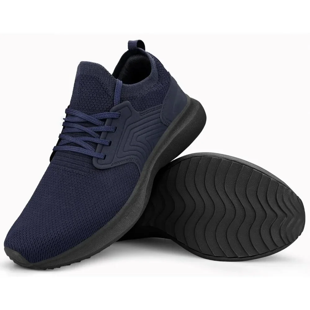 Women's Athletic Running Sneakers Shoes Navy Blue Low Top Lace-Up